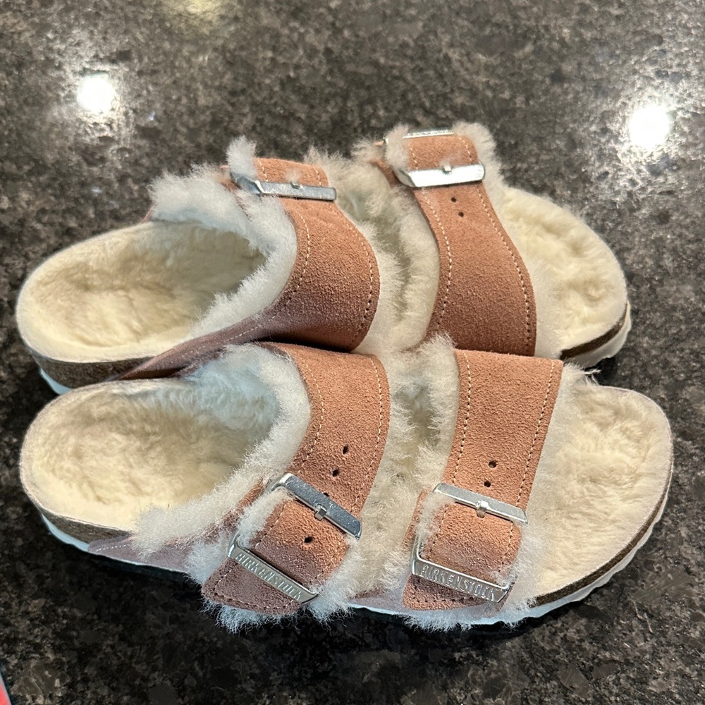 Birkenstock Pink Suede Sandals - Picture 6 of 6